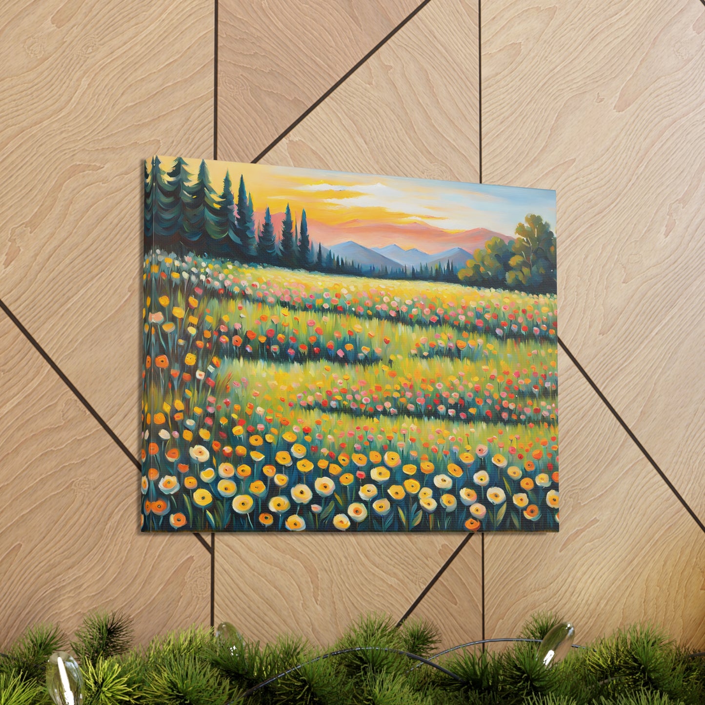 Verdant Ridge: Classic Oil Painting Wall Décor