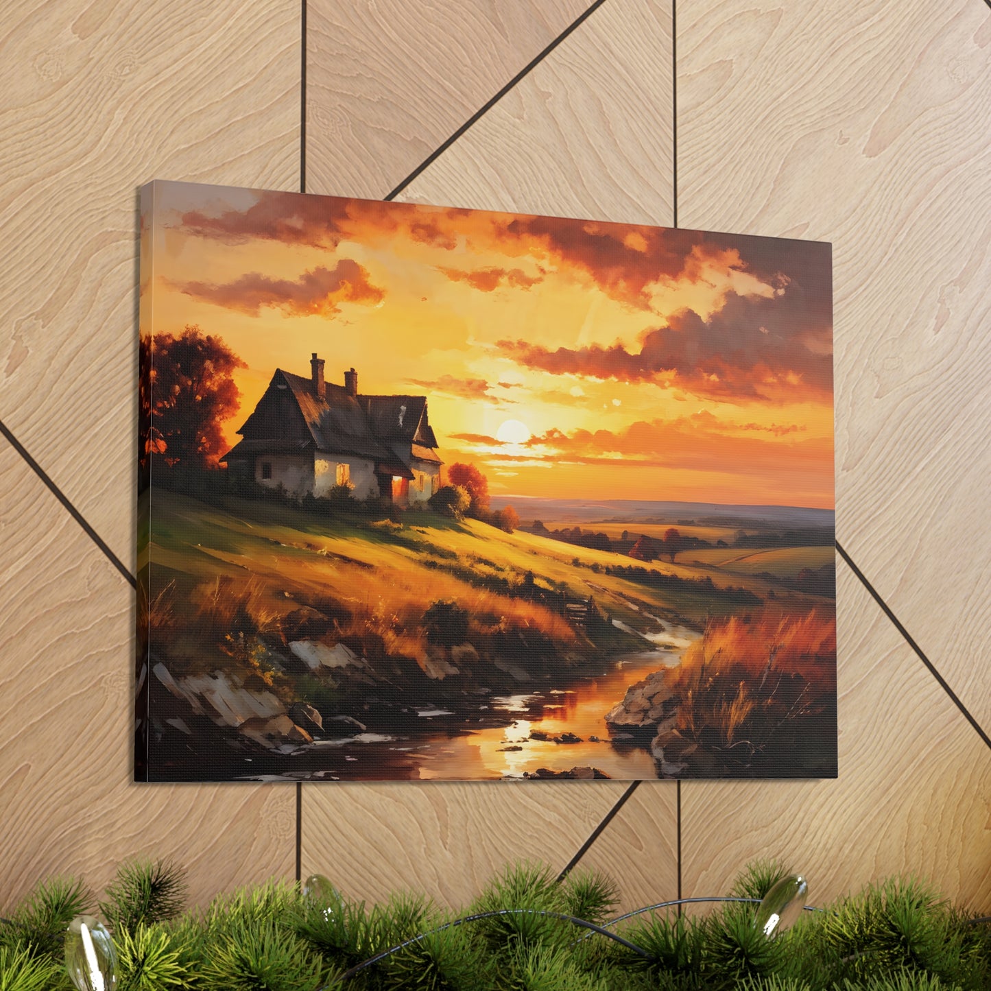 Quiet Path: Classic Oil Painting Wall Décor