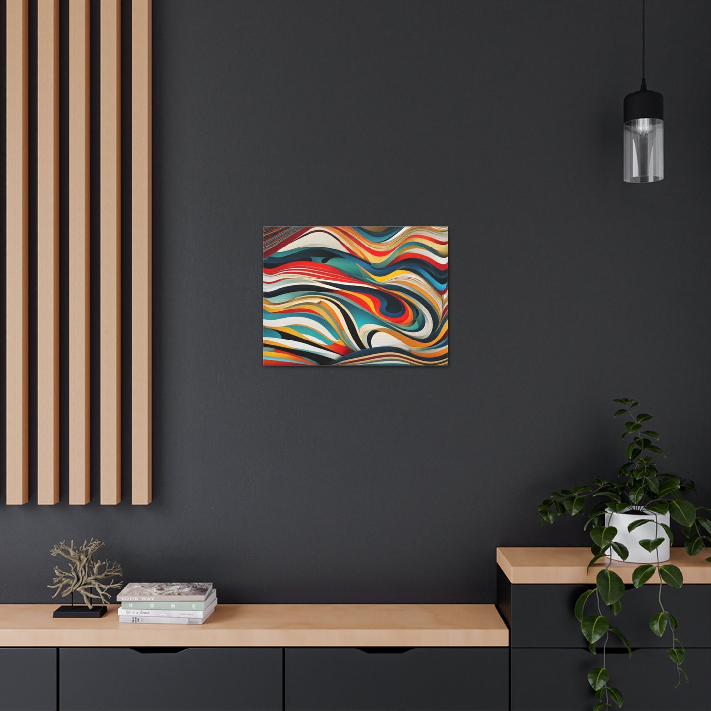 Iridescent Waves: Abstract Wall Décor