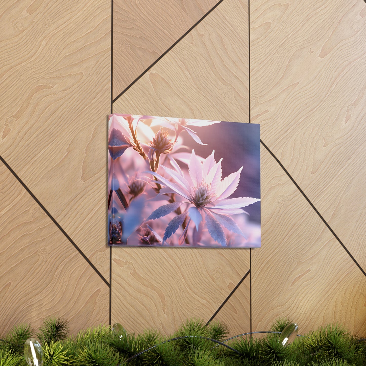 Snowy Aura Bloom: Floral Wall Décor