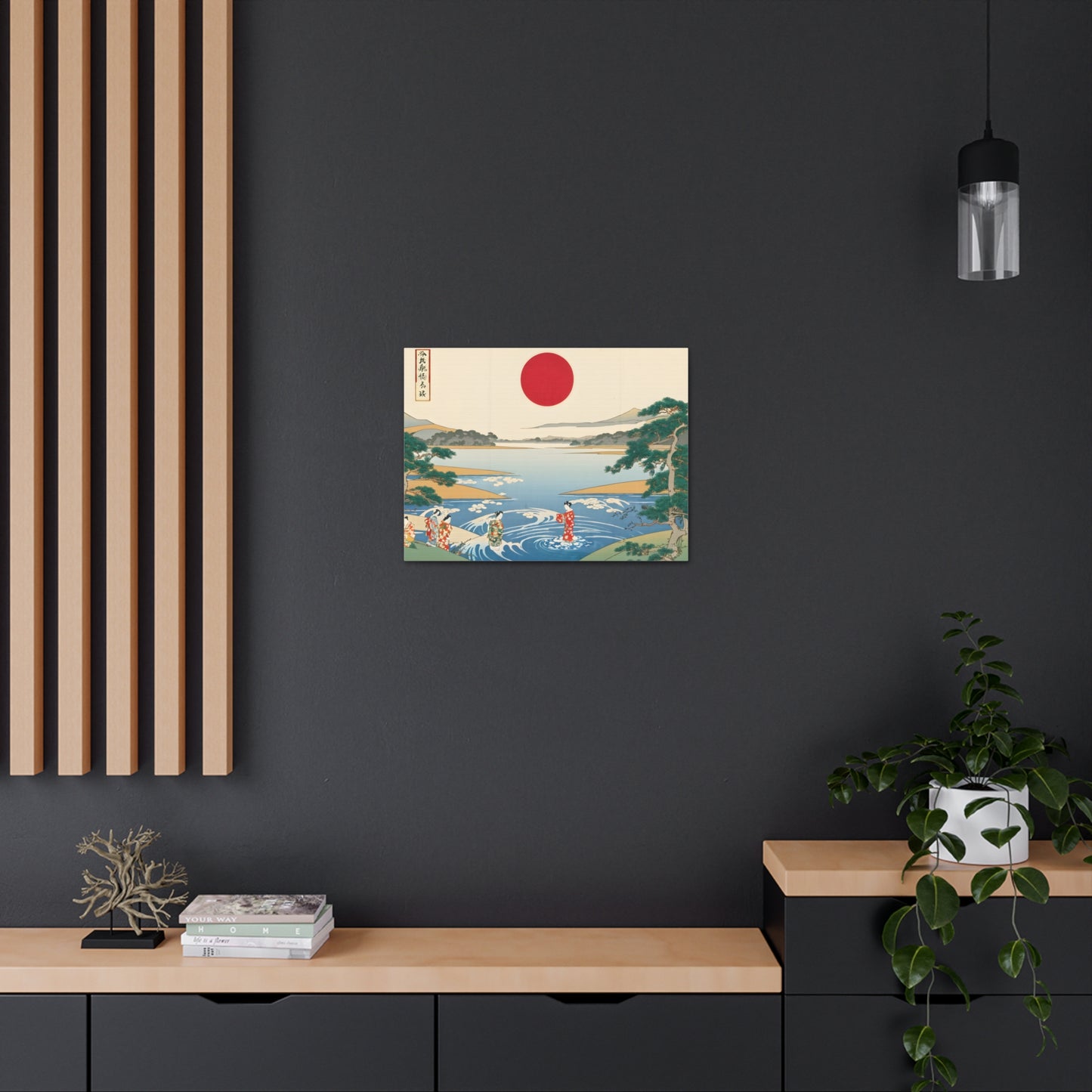 Geisha's Pond: Ukiyo-e Wall Décor