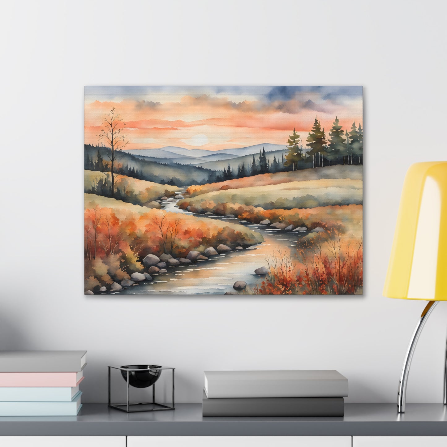 Rivers Embrace: Watercolor Wall Décor