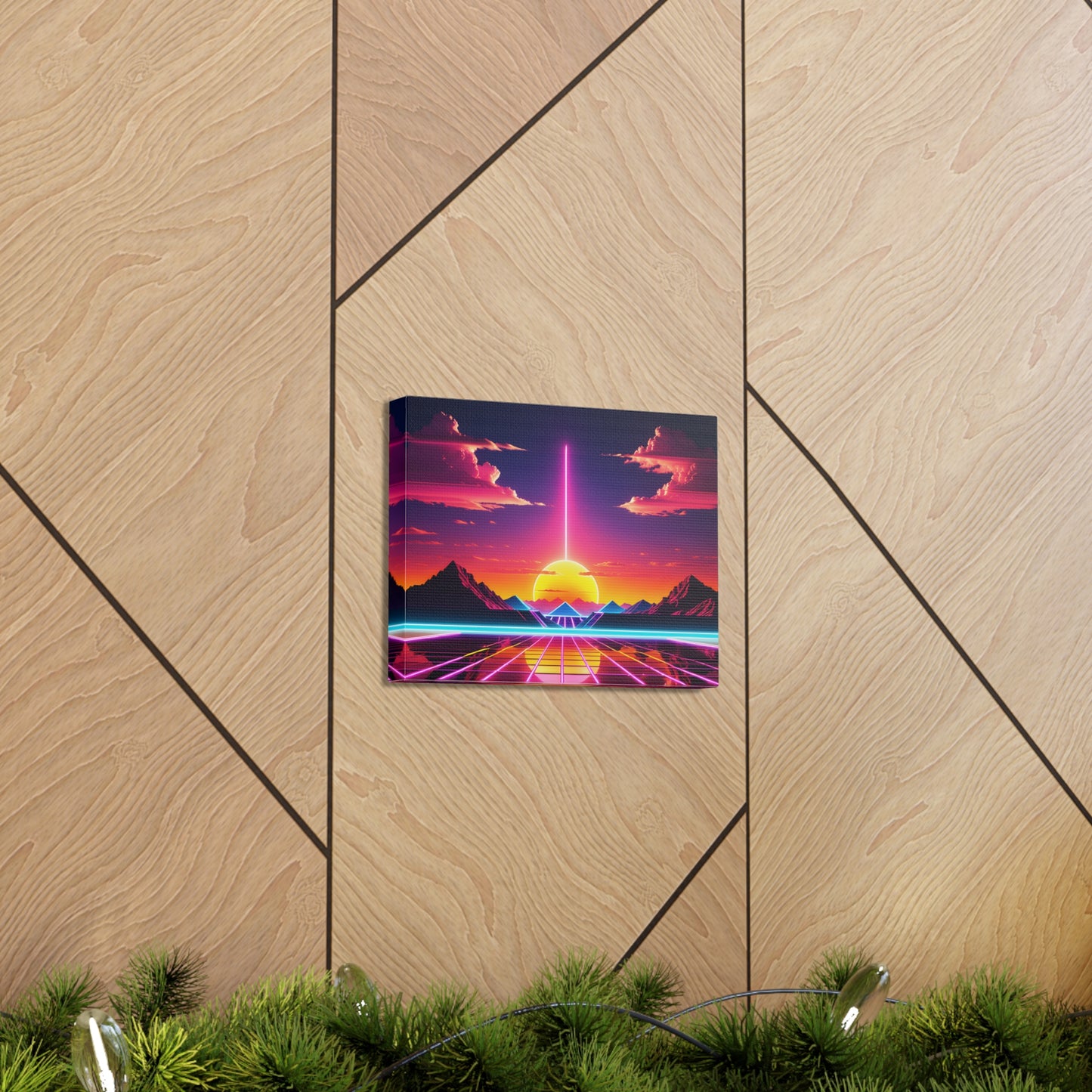 Neon Horizon: Outrun Wall Décor