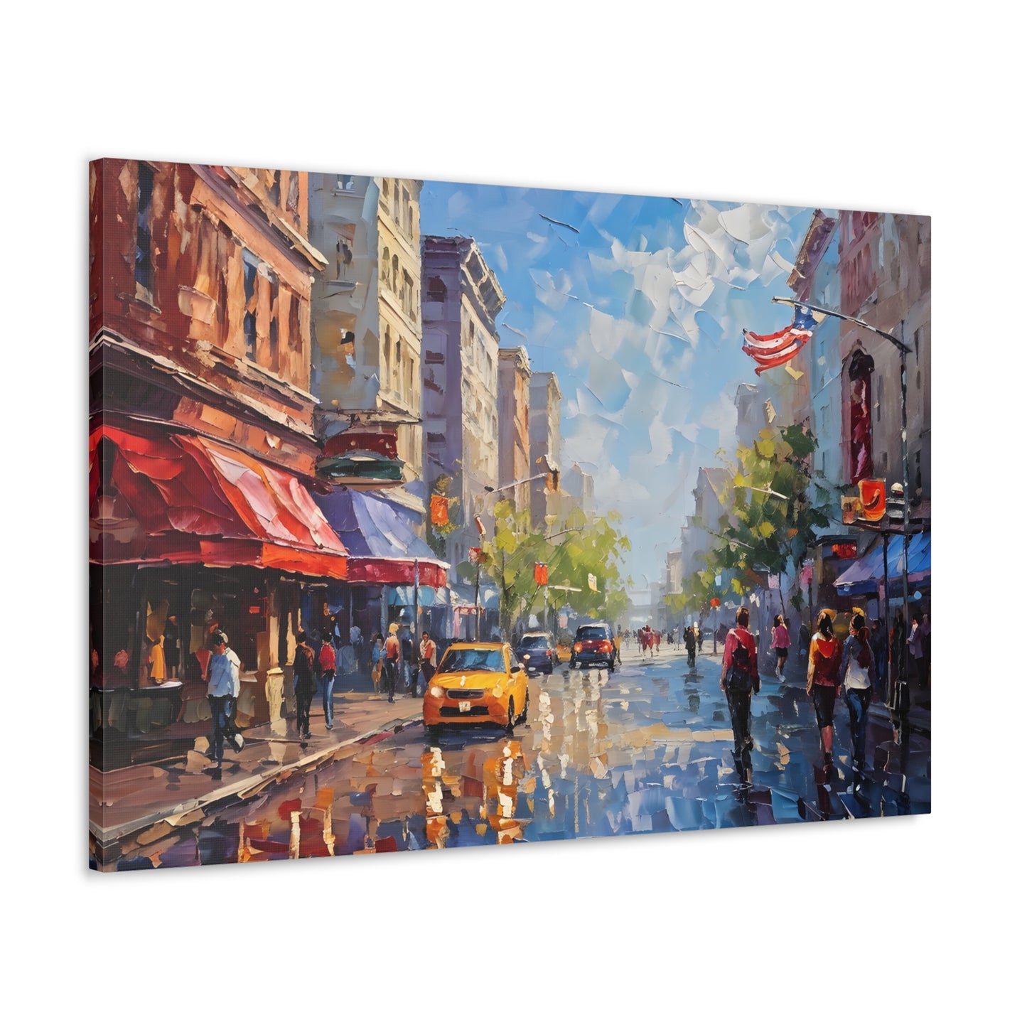 Metropolis Flow: Classic Oil Painting Wall Décor