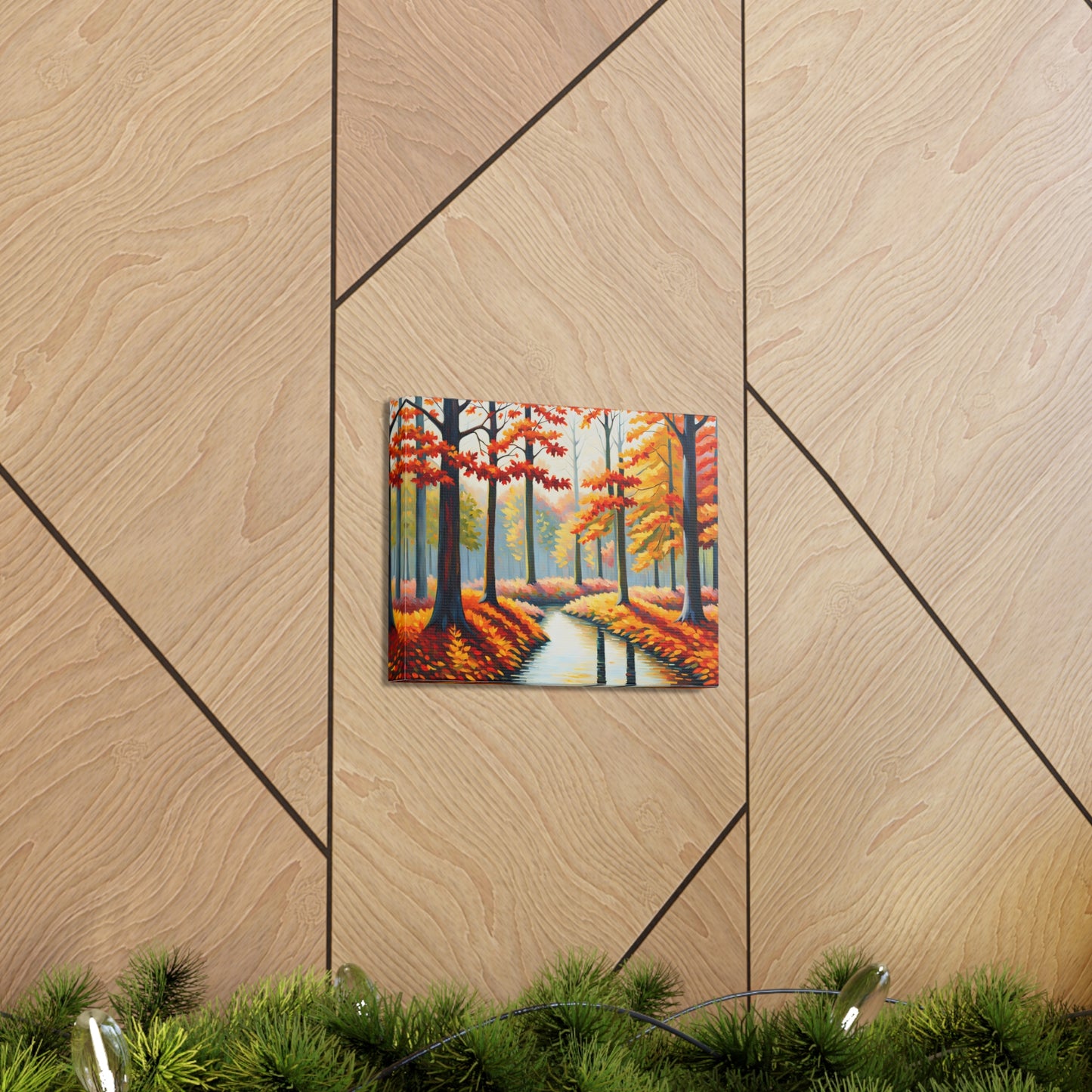 Ethereal Leaves: Classic Oil Painting Wall Décor