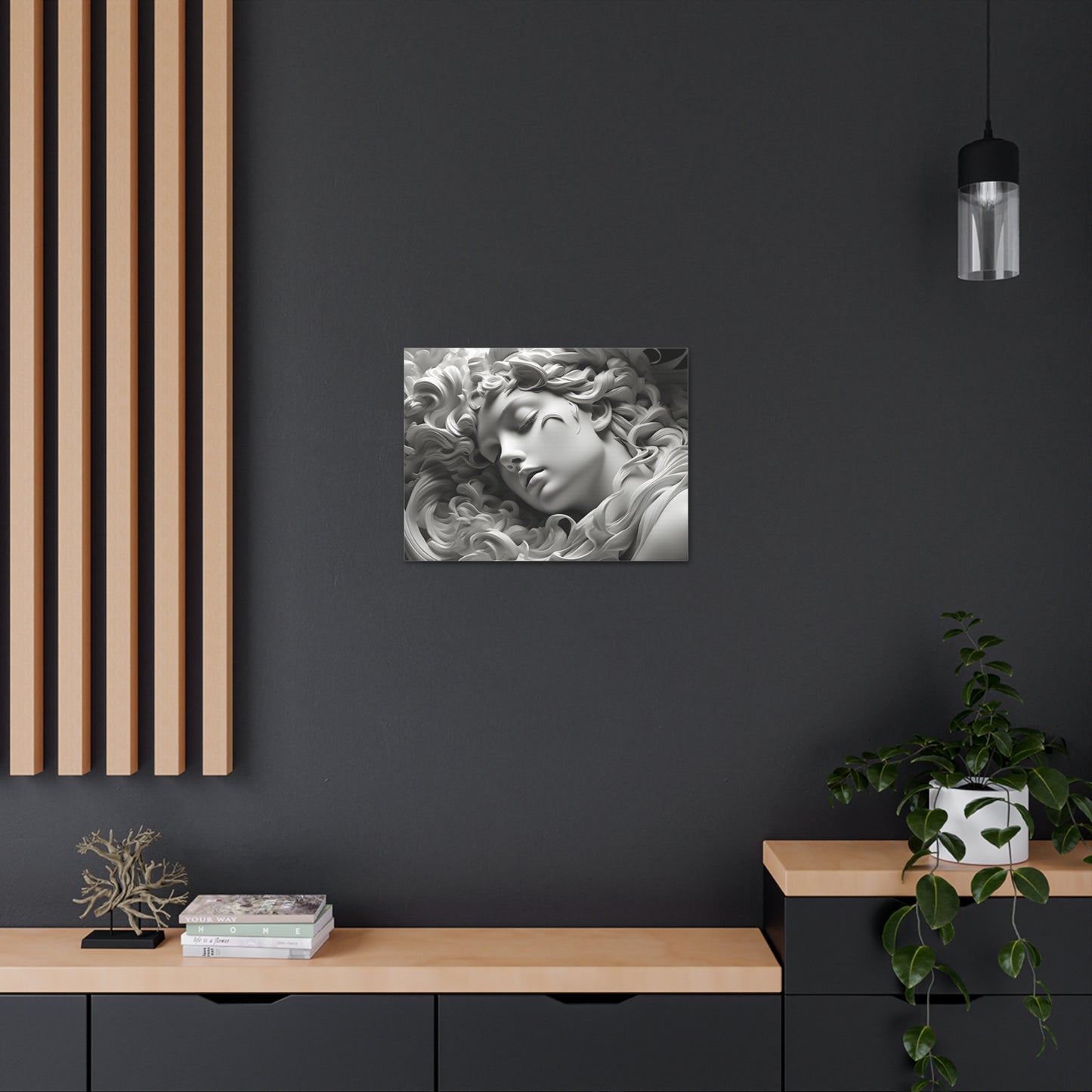 Tranquil Slumber: Black and White Wall Décor