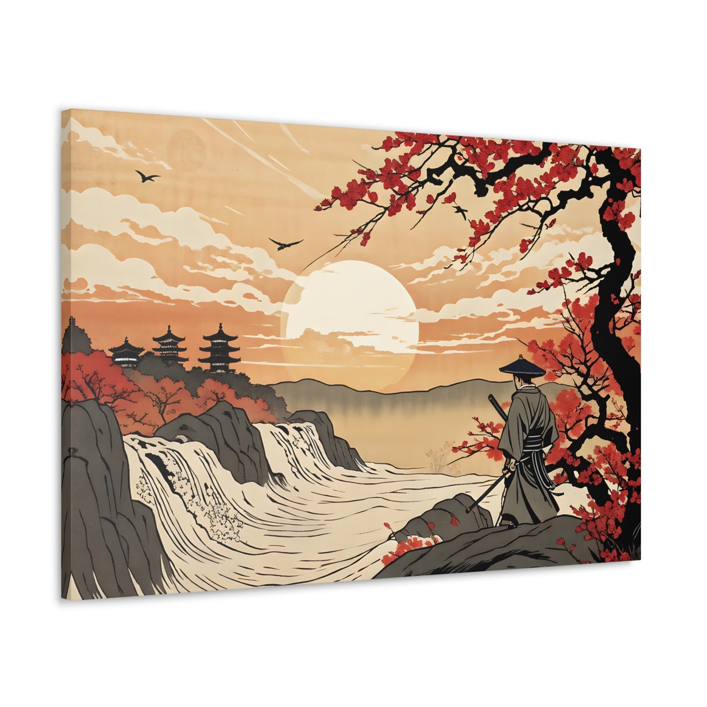 Mountaintop Monastery: Ukiyo-e Wall Décor
