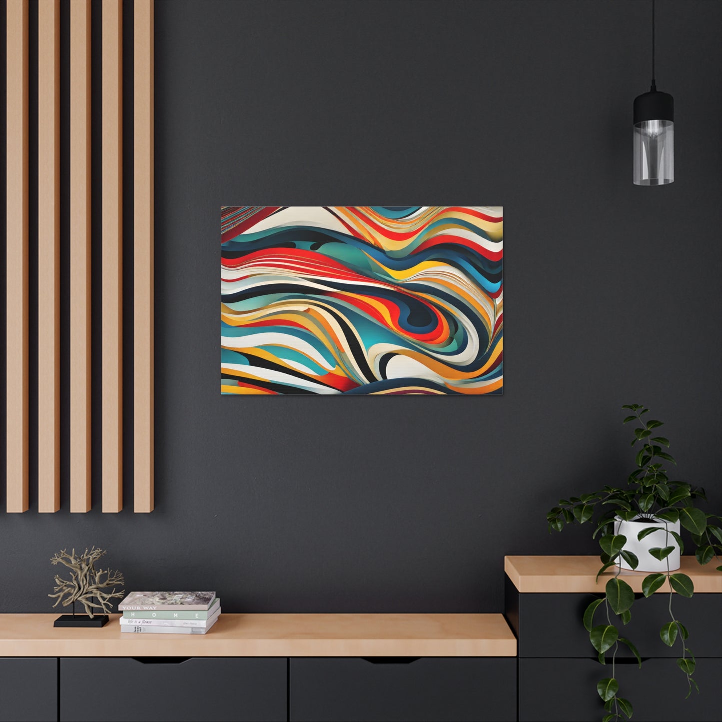 Iridescent Waves: Abstract Wall Décor