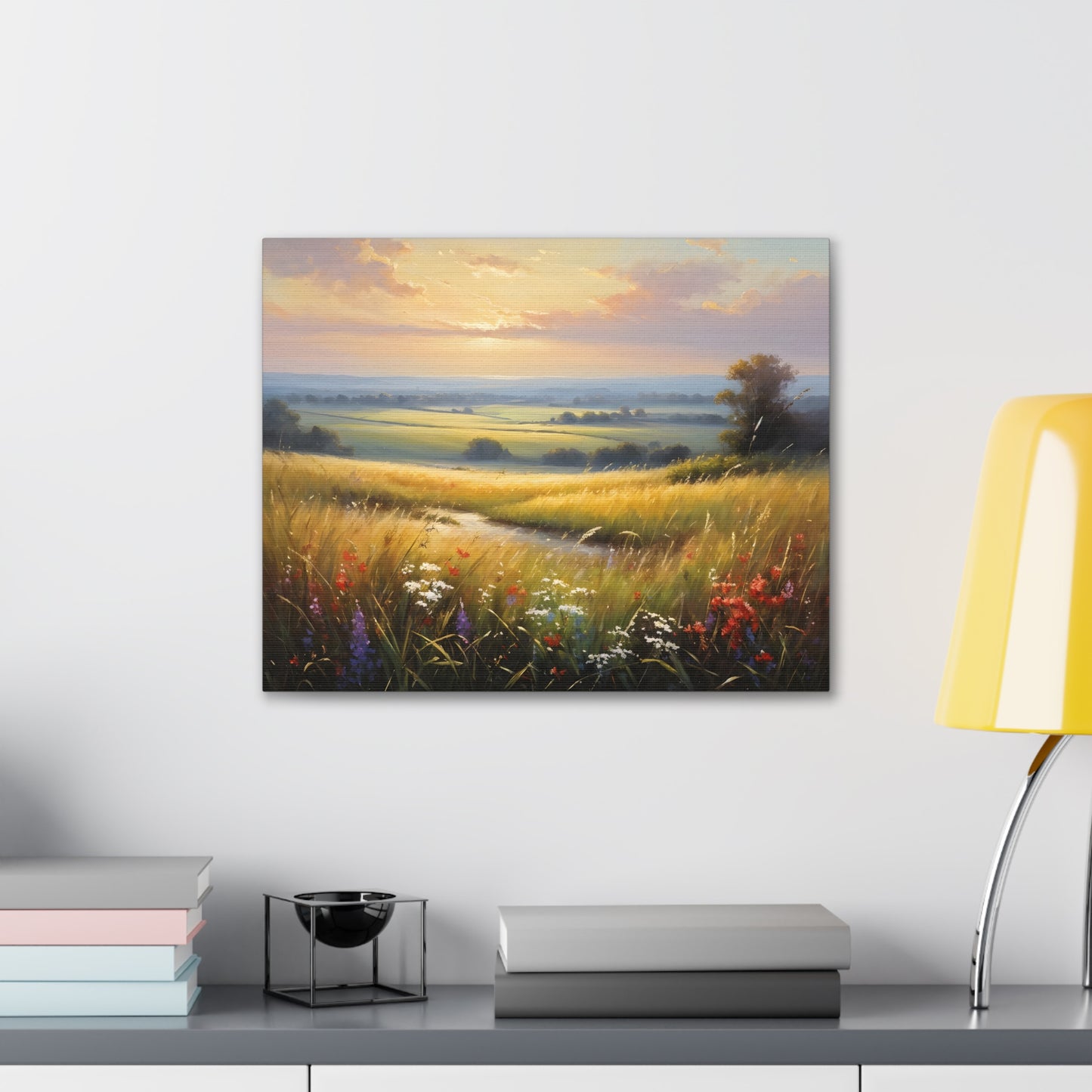 Golden Meadows: Classic Oil Painting Wall Décor