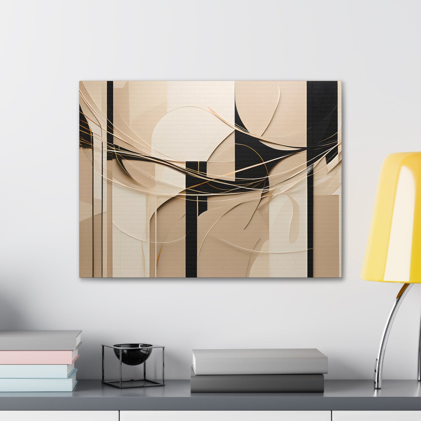 Purity Tones: Abstract Beige Wall Décor