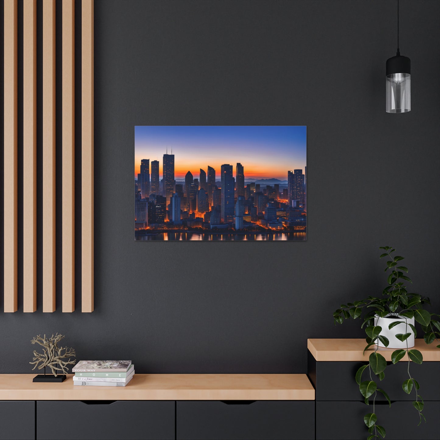 Evening Skyline: Cityscape Wall Décor