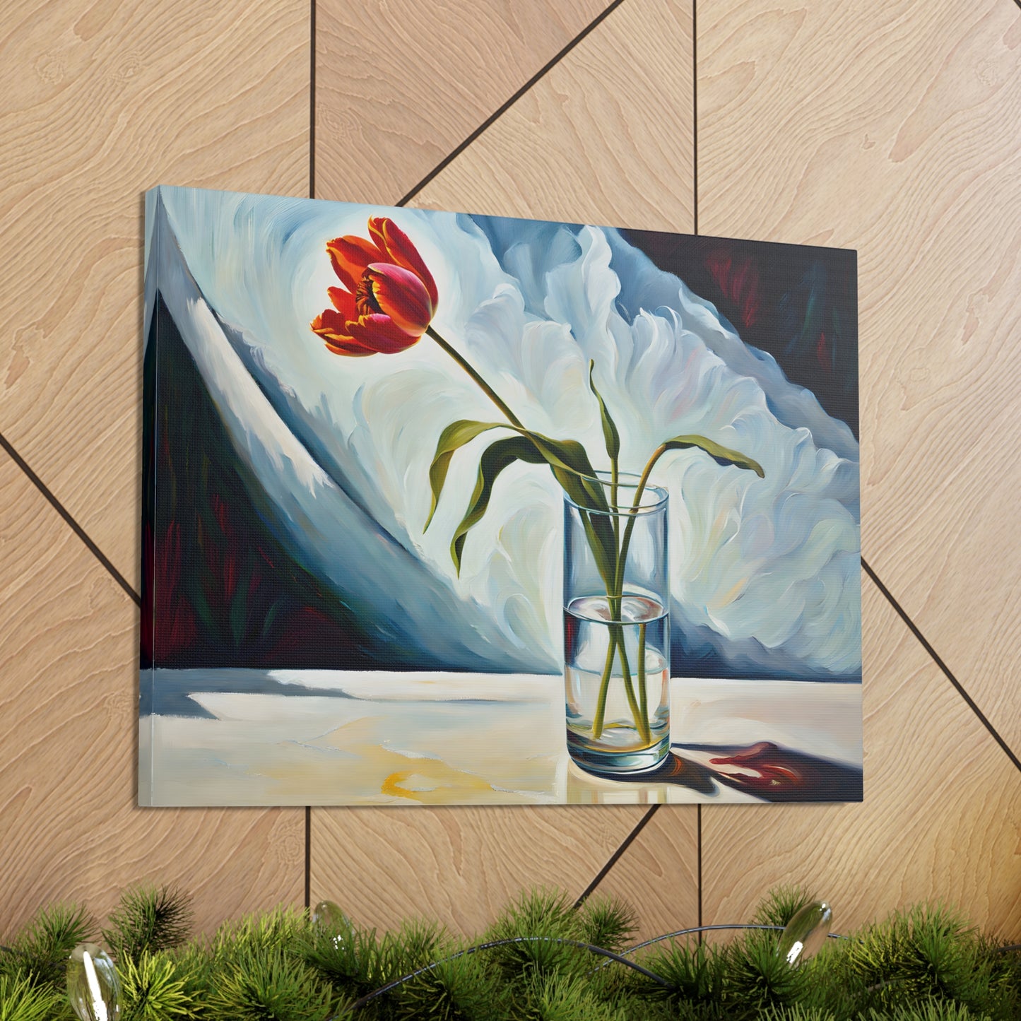 Gauzy Flower: Classic Oil Painting Wall Décor