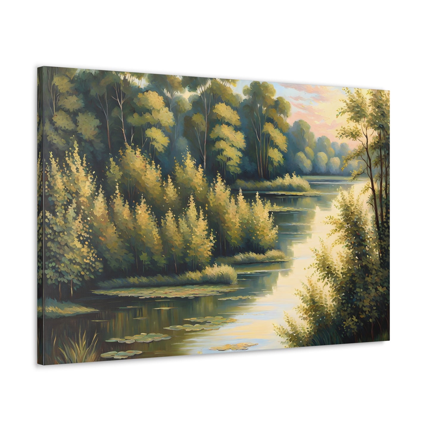 Silver Stream: Classic Oil Painting Wall Décor