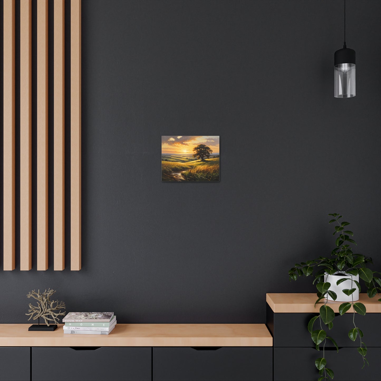 Sunrise Meadow: Classic Oil Painting Wall Décor