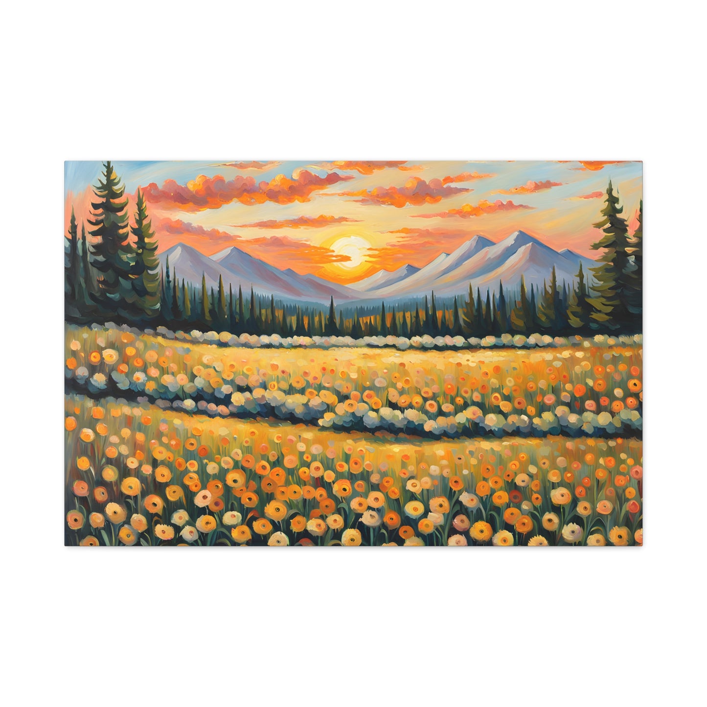 Amber Horizon: Classic Oil Painting Wall Décor