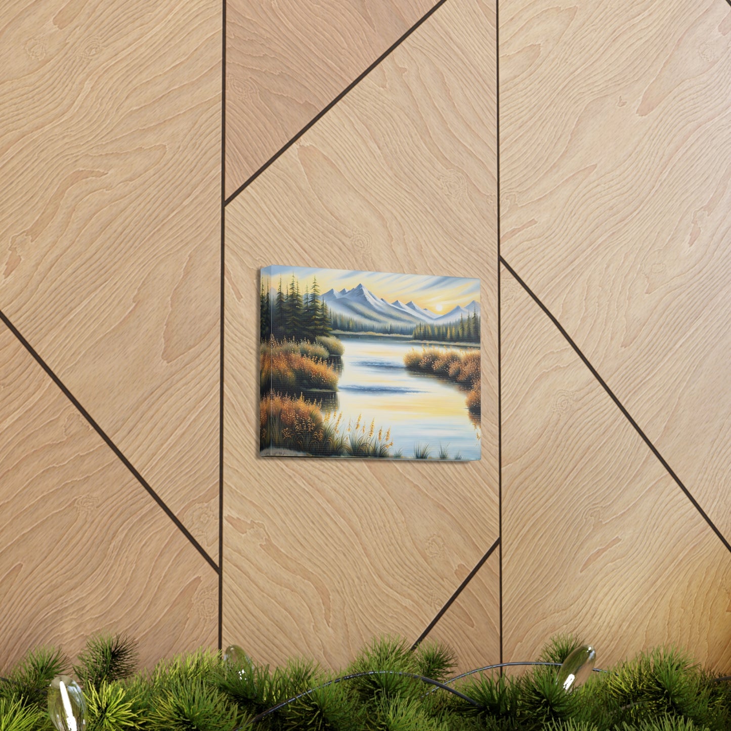 Mountain Refuge: Classic Oil Painting Wall Décor