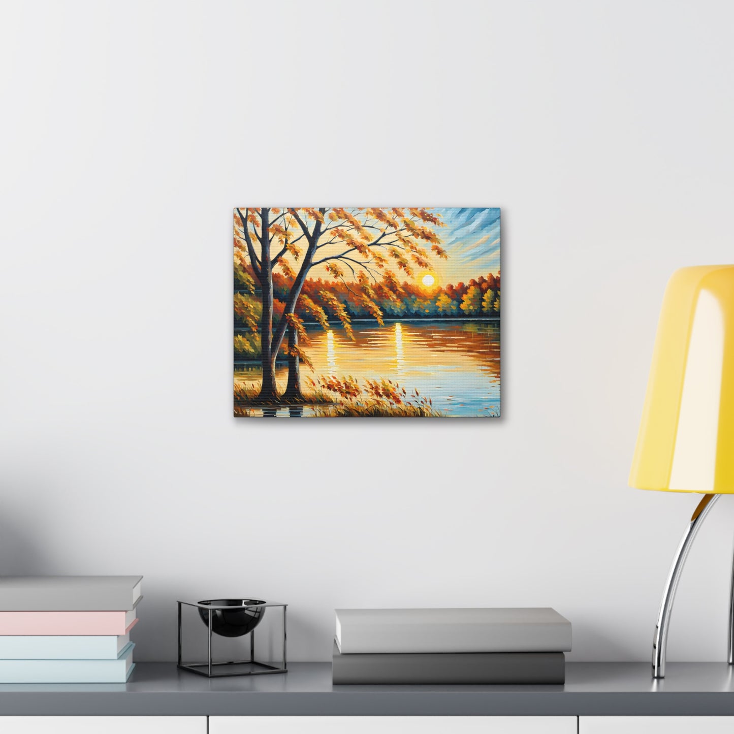 Lakeside Hue: Classic Oil Painting Wall Décor