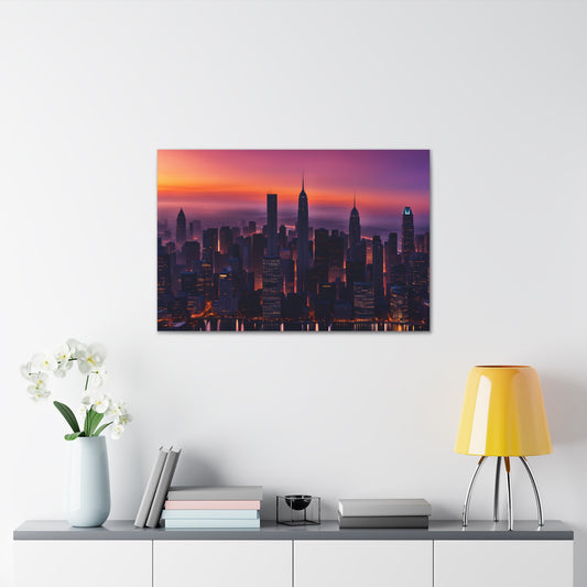 Urban Glow: Cityscape Wall Décor