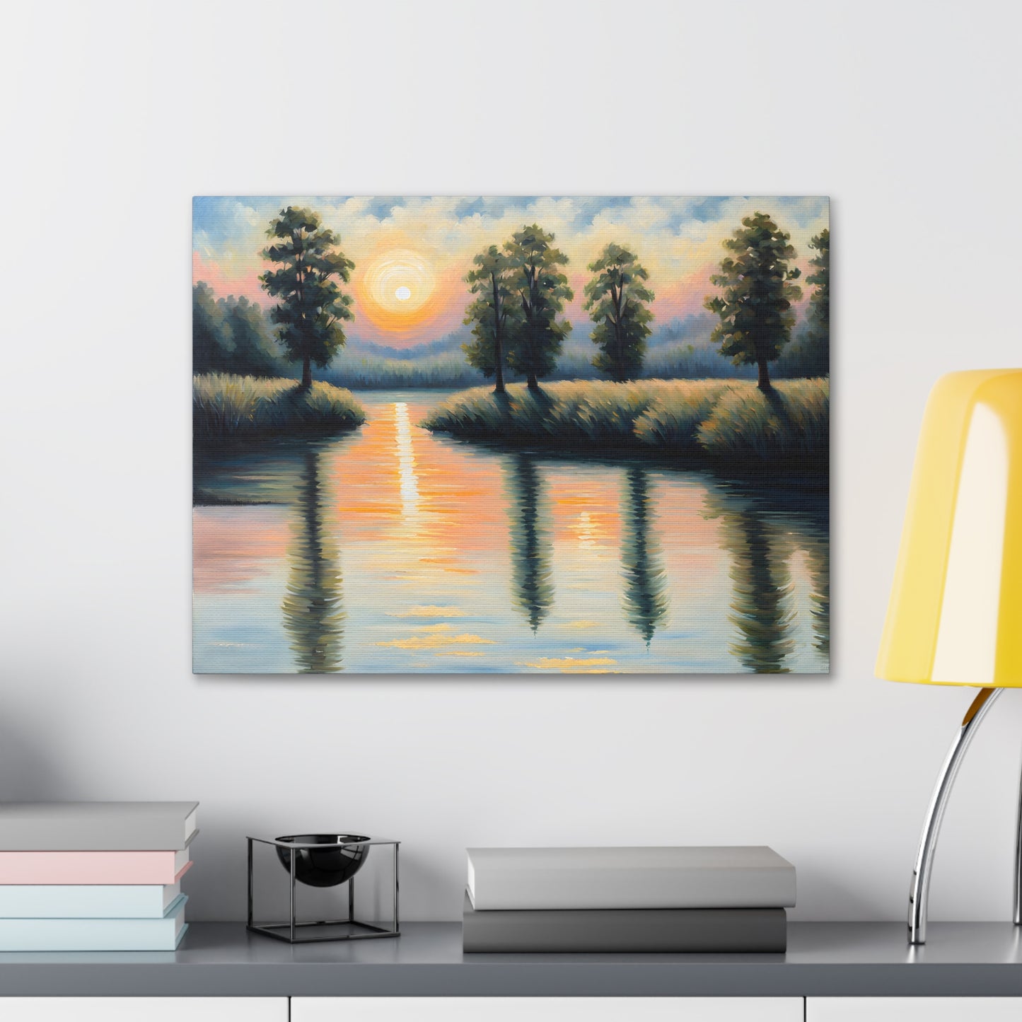 Swaying Horizon: Classic Oil Painting Wall Décor