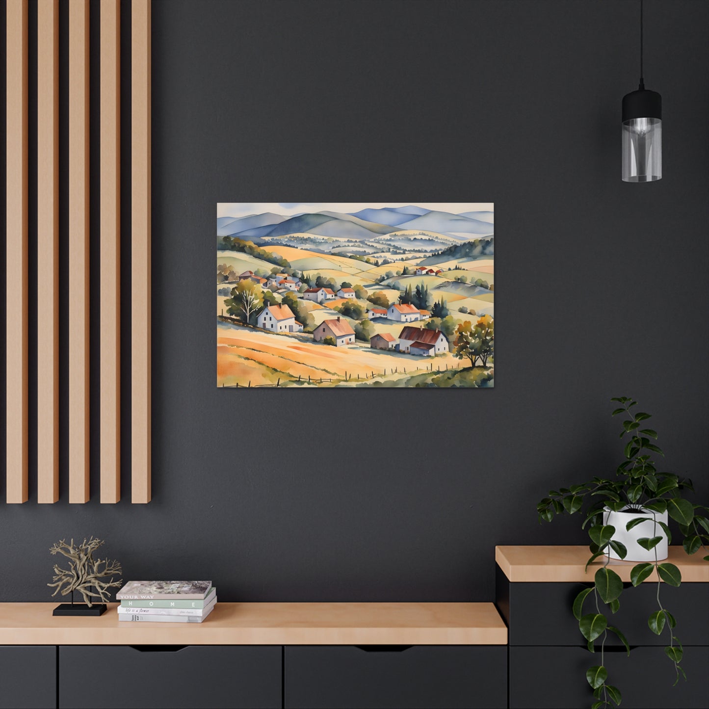 Country Town: Watercolor Wall Décor