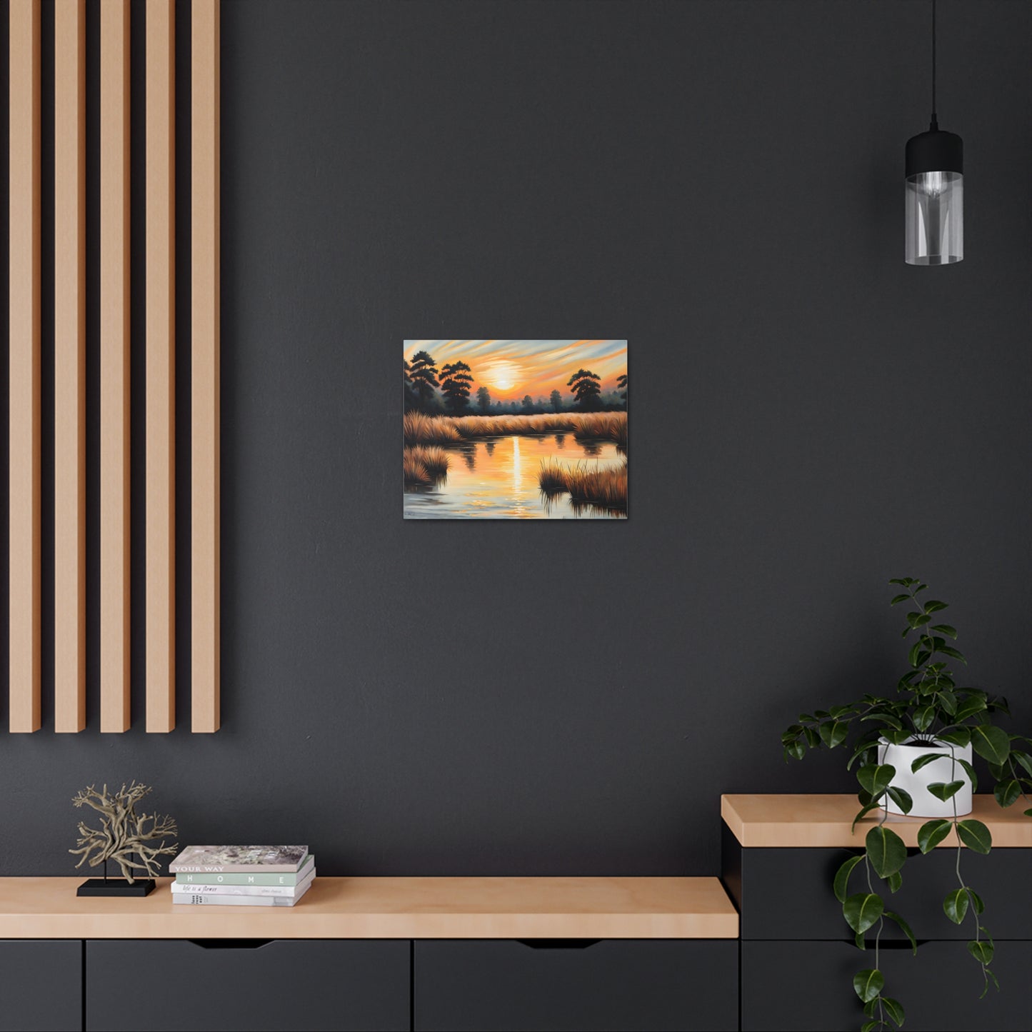 Sunlit Brook: Classic Oil Painting Wall Décor