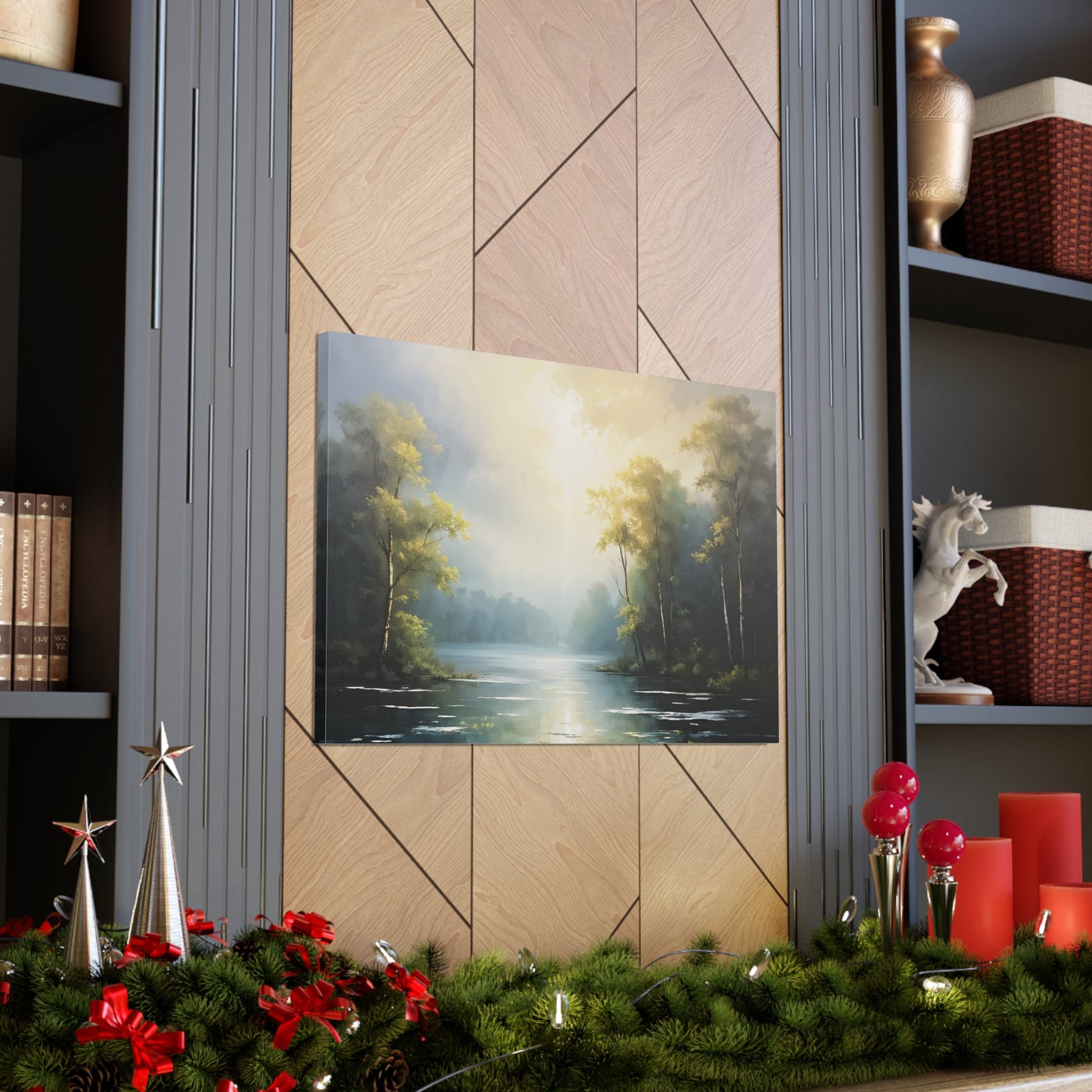 Lakeside Dew: Classic Oil Painting Wall Décor