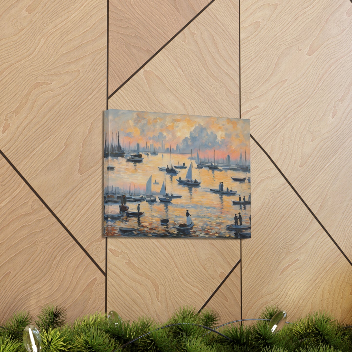 Sunset Shores: Classic Oil Painting Wall Décor