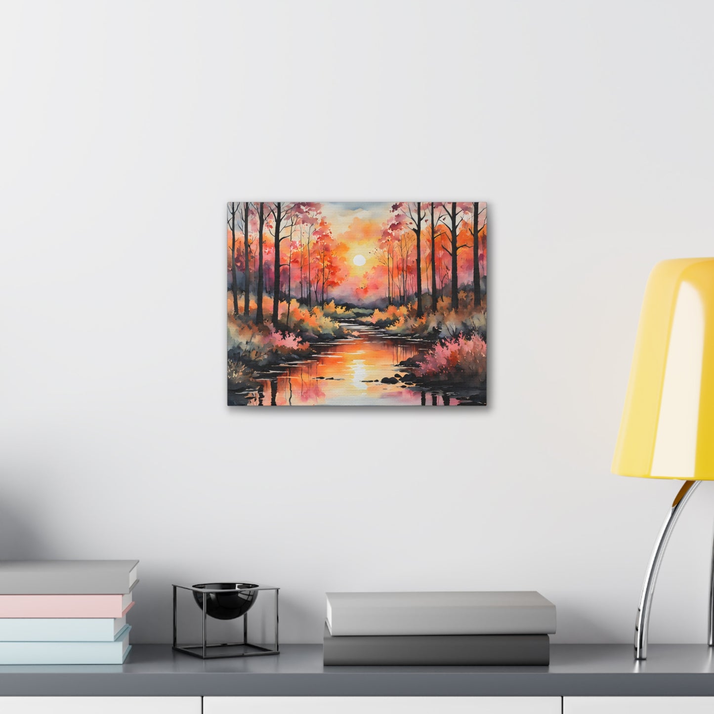 Soft Sunset Glow: Watercolor Wall Décor