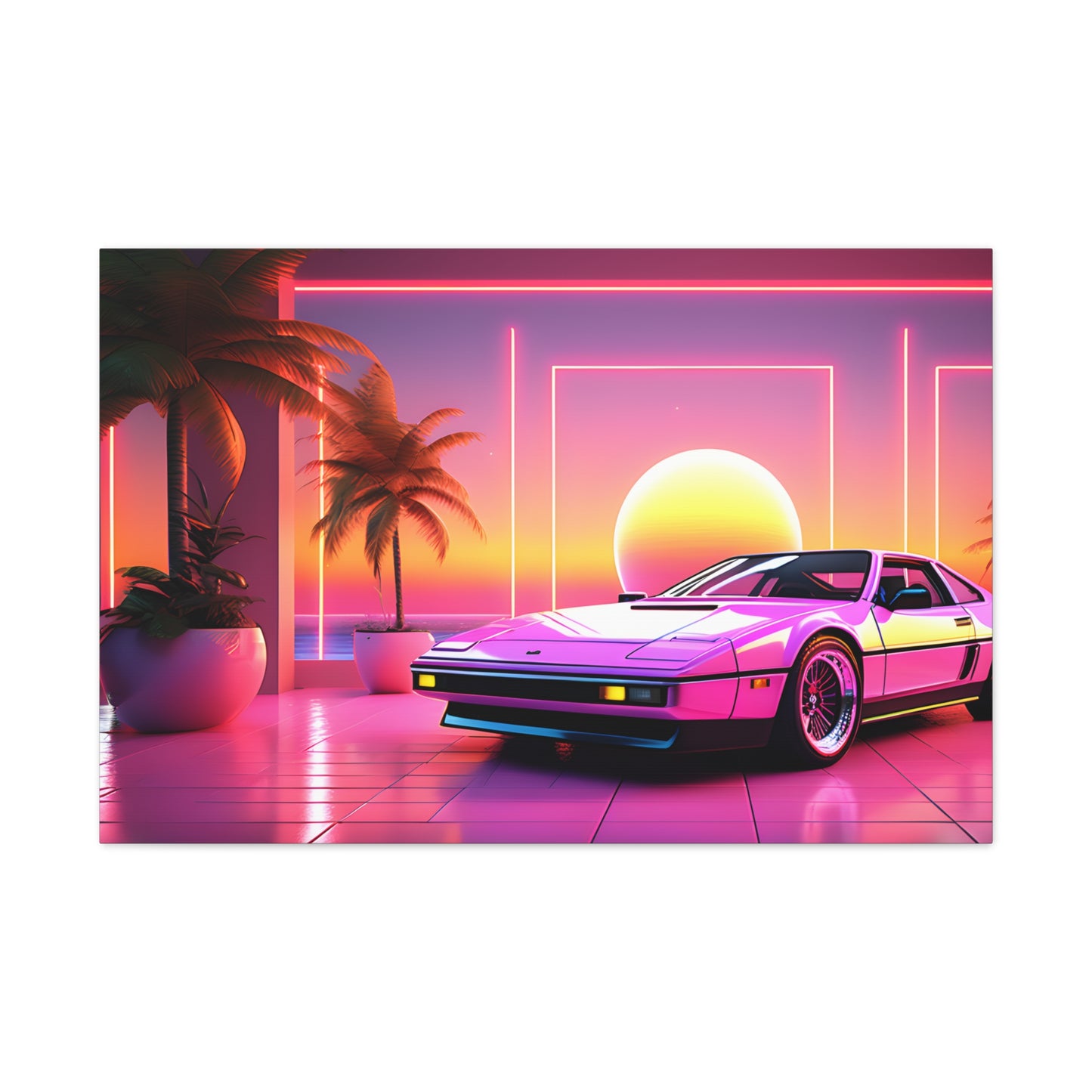 Cruisin Chromatic: Outrun Wall Décor