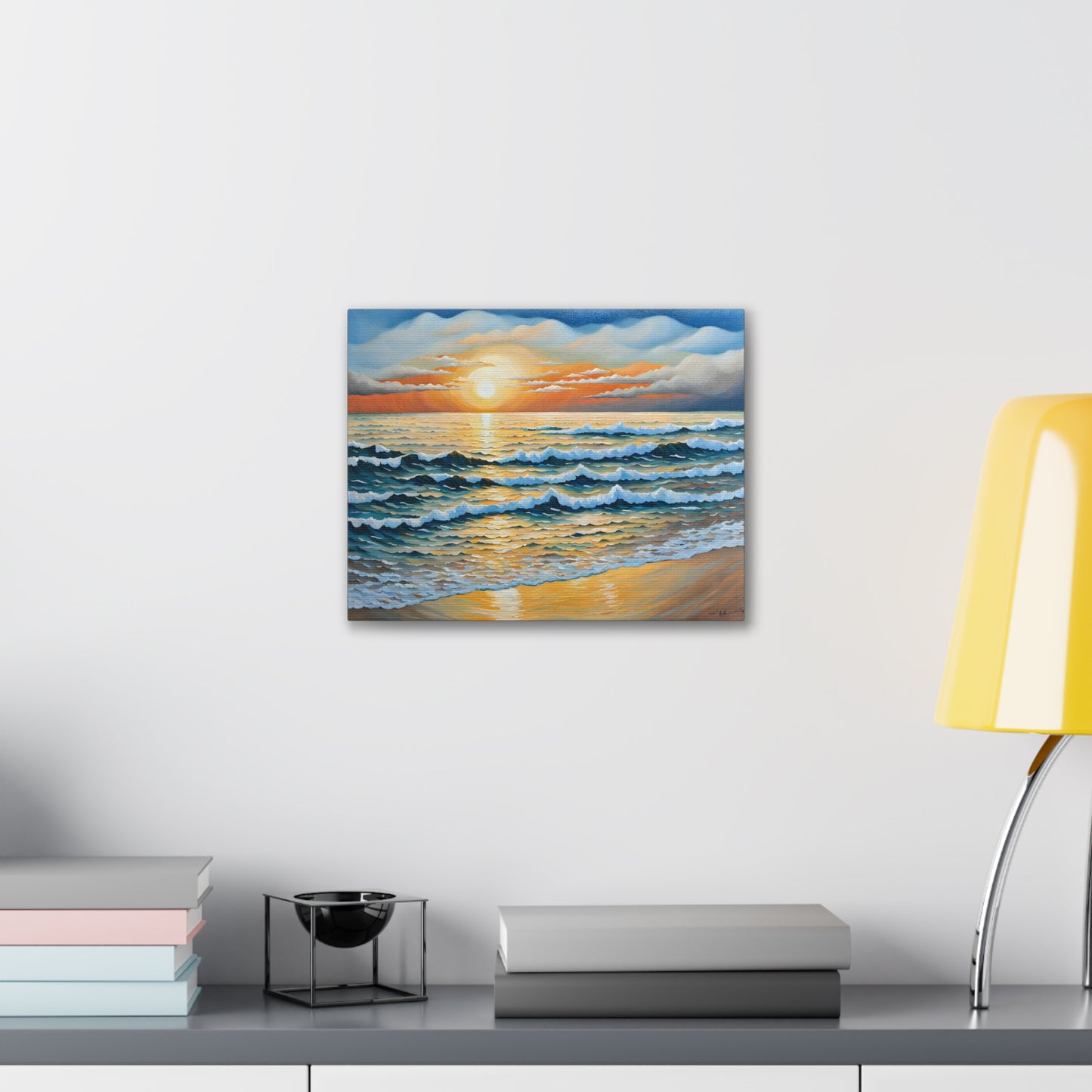 Coastal Harmony: Classic Oil Painting Wall Décor