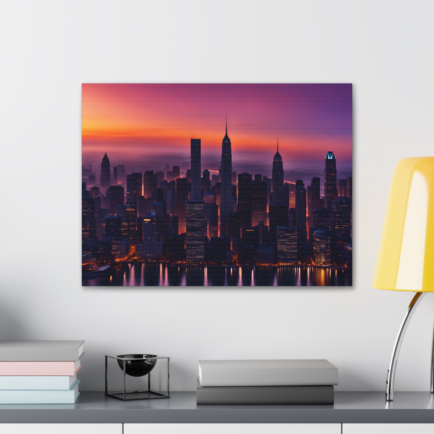 Urban Glow: Cityscape Wall Décor