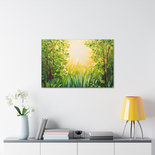 Radiant Forest: Classic Oil Painting Wall Décor