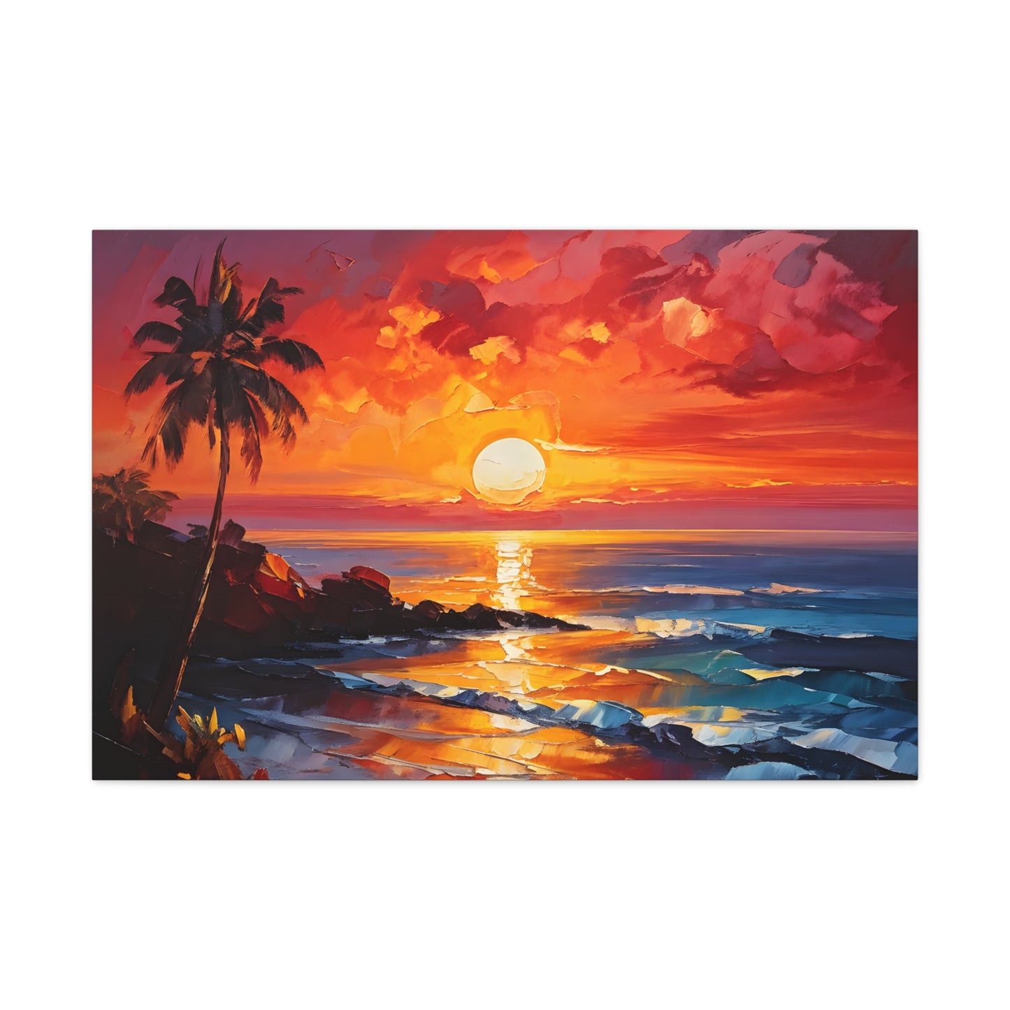 Coastal Vista: Classic Oil Painting Wall Décor