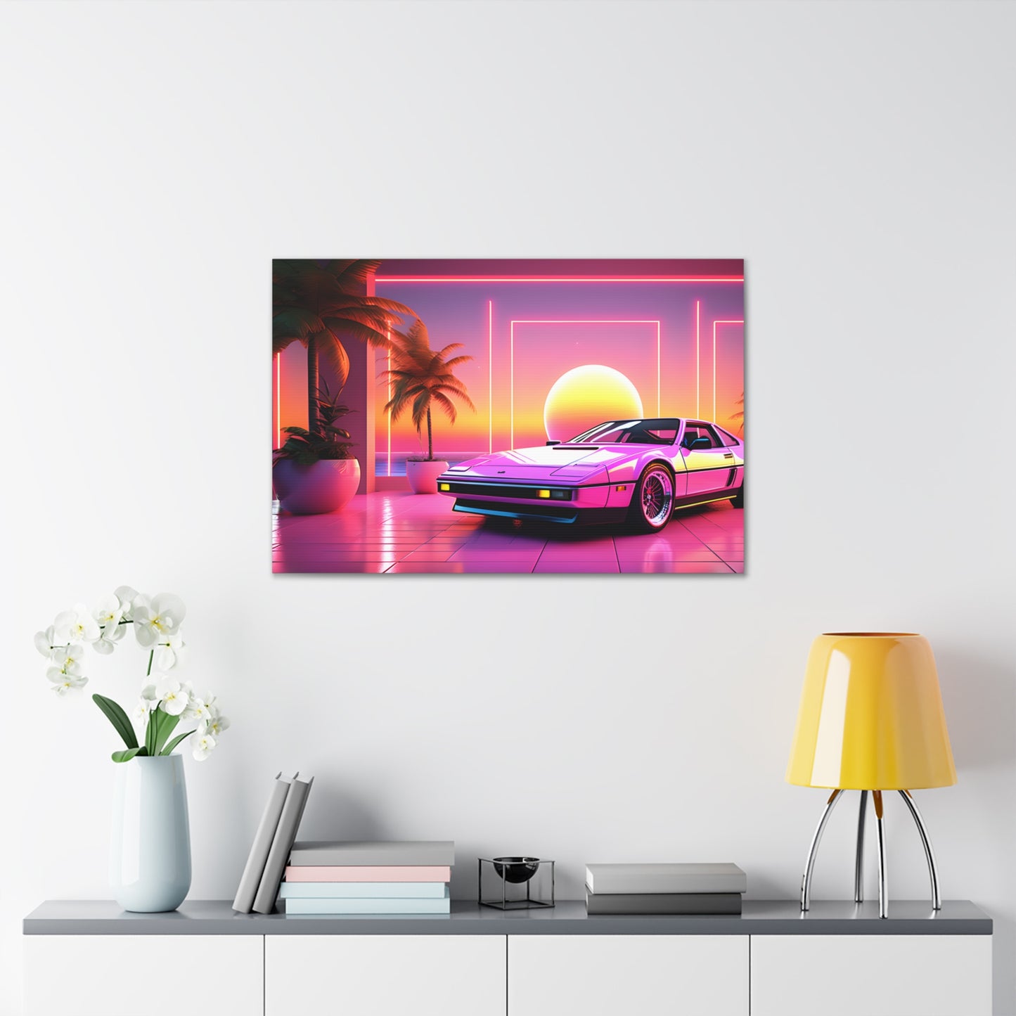 Cruisin Chromatic: Outrun Wall Décor