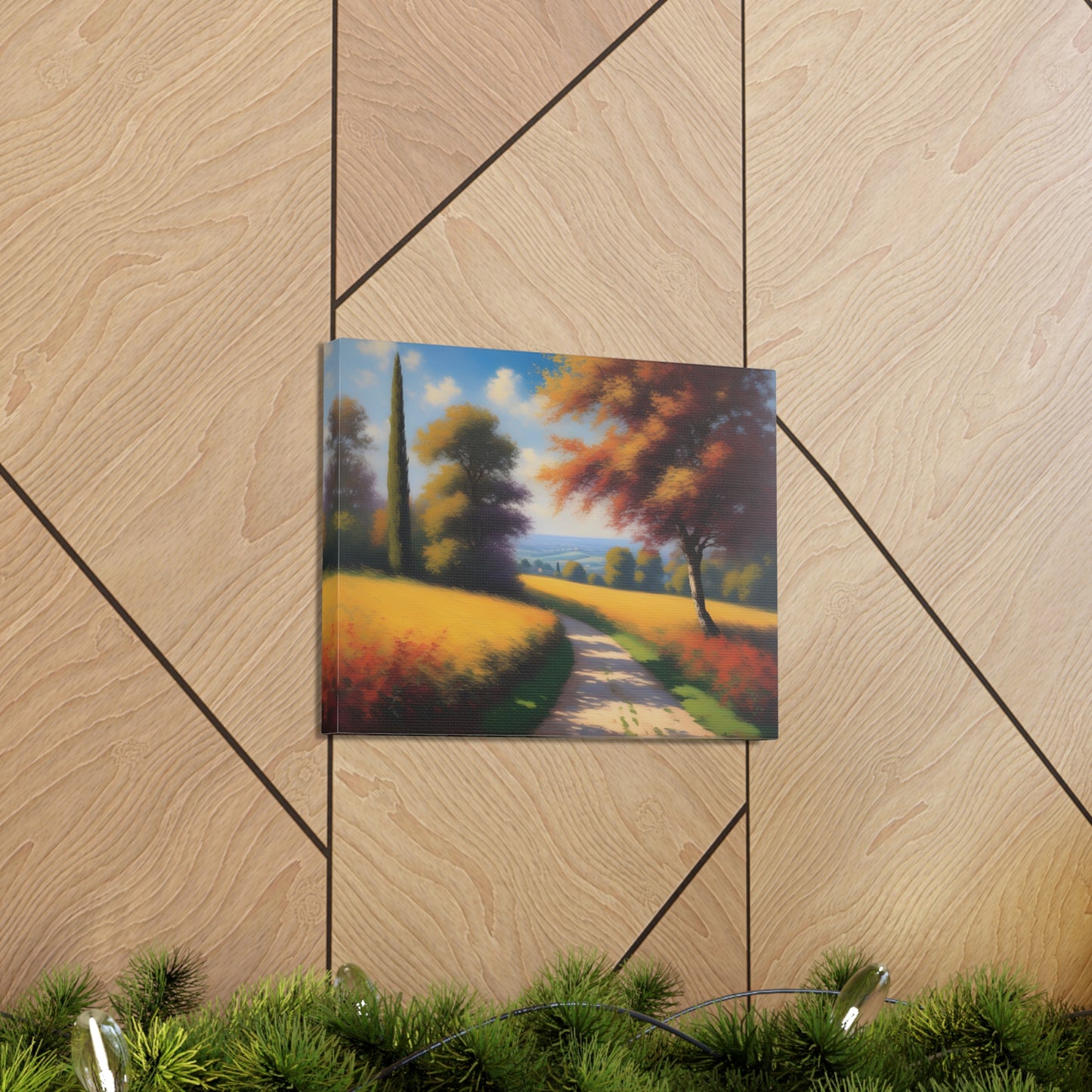 Nature's Pathway: Classic Oil Painting Wall Décor