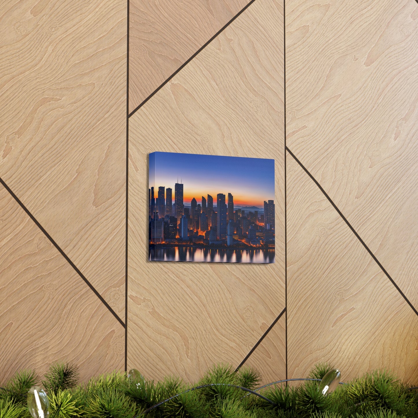 Evening Skyline: Cityscape Wall Décor