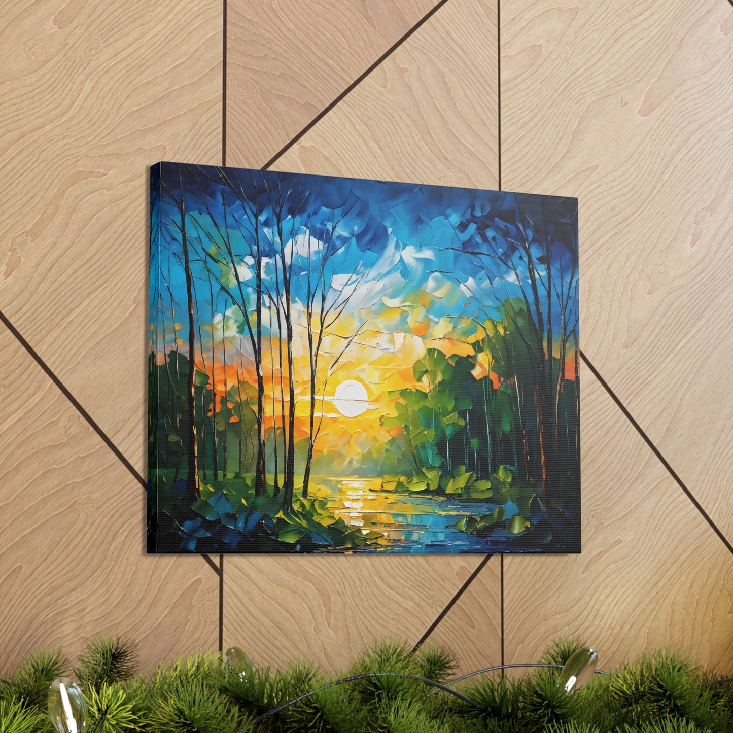 Cascade of Colors: Classic Oil Painting Wall Décor