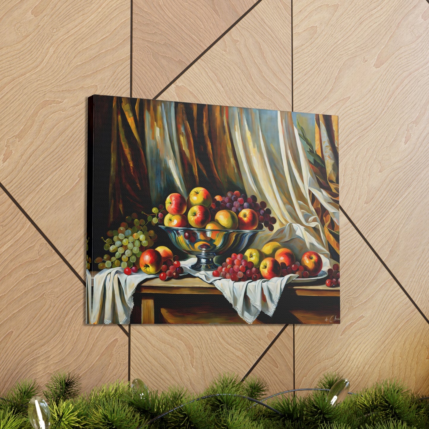 Calming Table: Classic Oil Painting Wall Décor