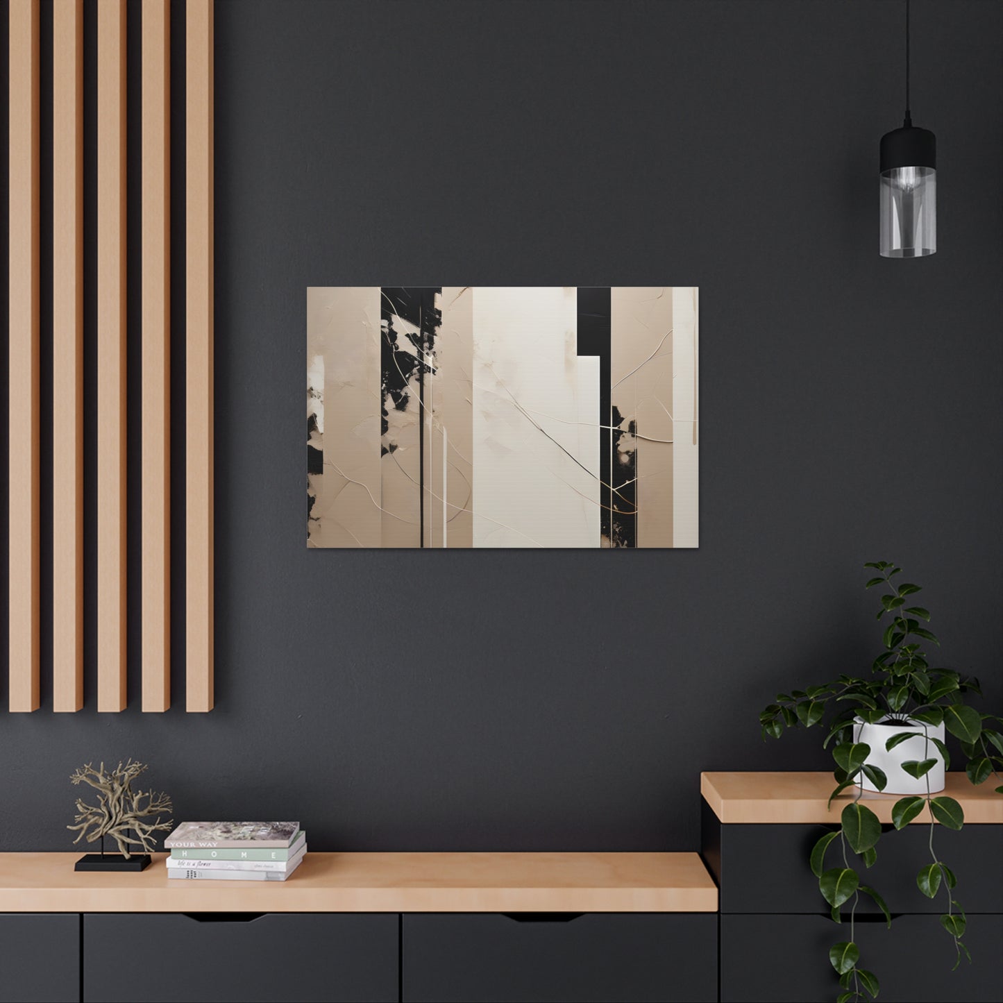 Minimalist Mirage: Abstract Beige Wall Décor