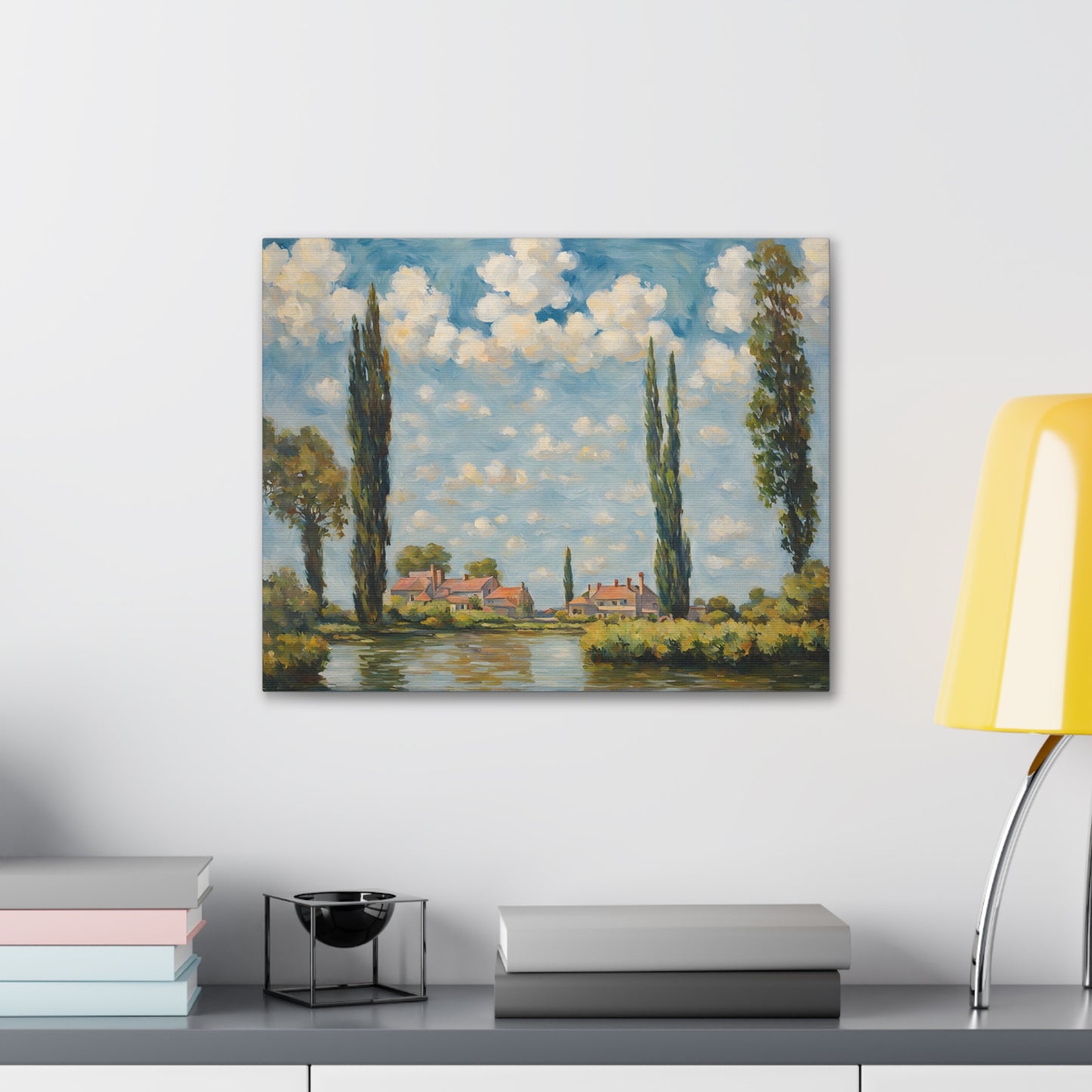 Classic Village View: Classic Oil Painting Wall Décor