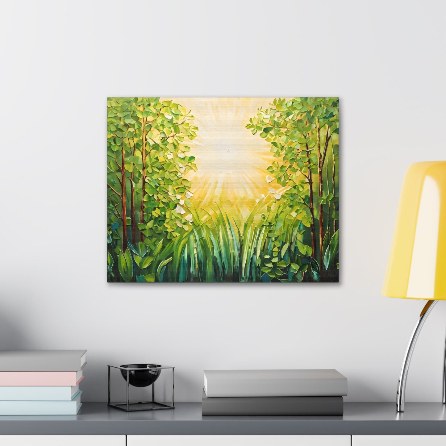 Radiant Forest: Classic Oil Painting Wall Décor