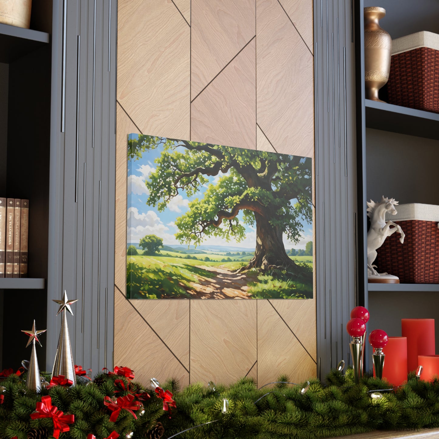 Serene Path: Classic Oil Painting Wall Décor