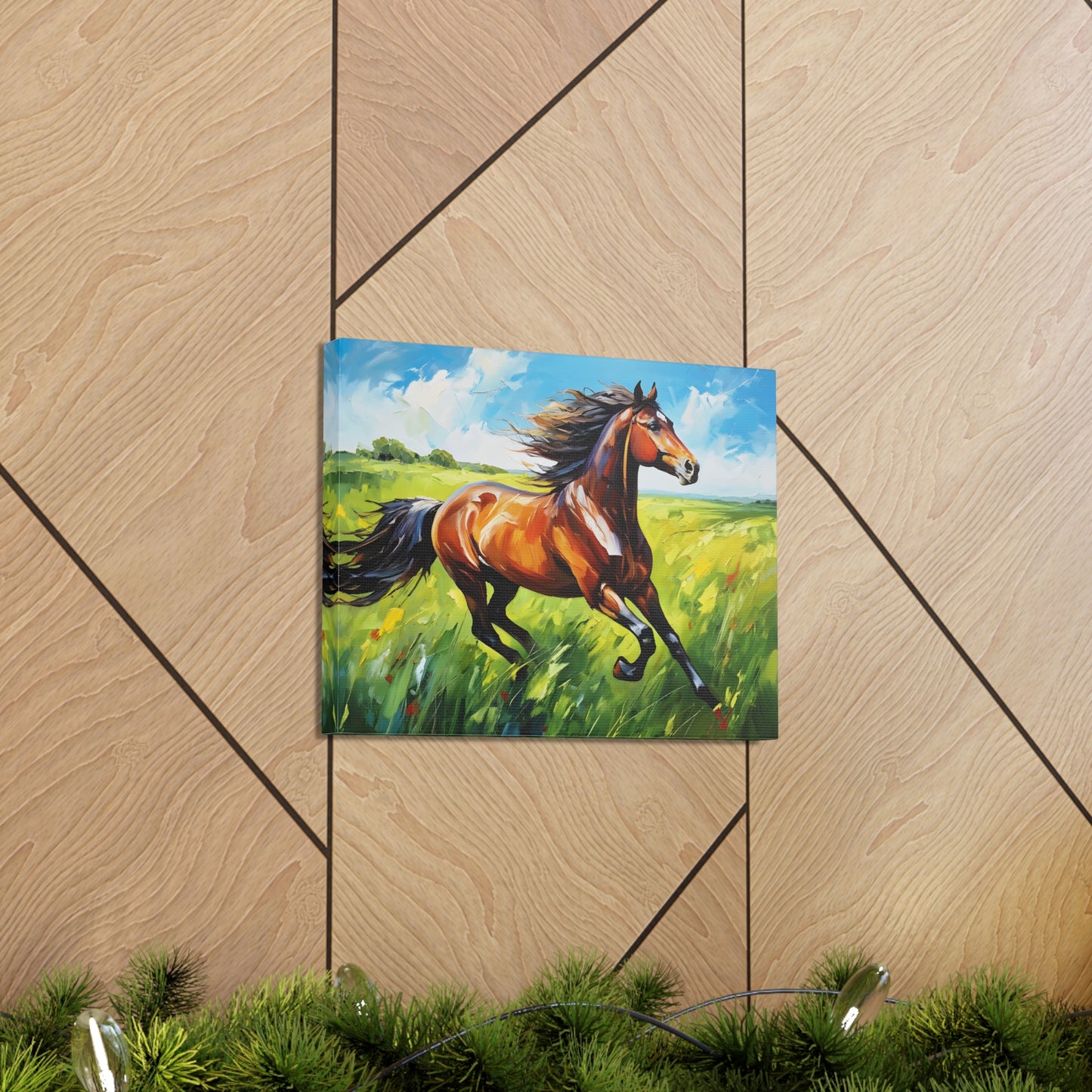 Windswept Mane: Classic Oil Painting Wall Décor