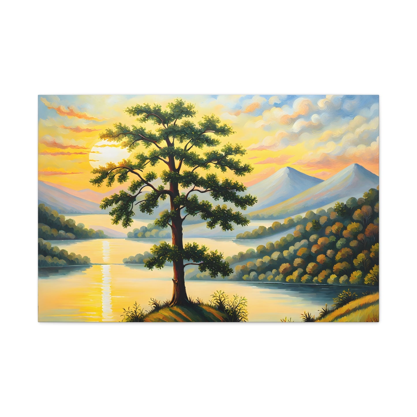 Green Haven: Classic Oil Painting Wall Décor