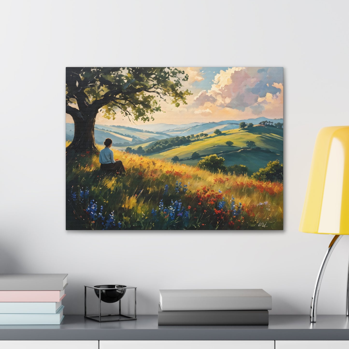 Peaceful Valley: Classic Oil Painting Wall Décor