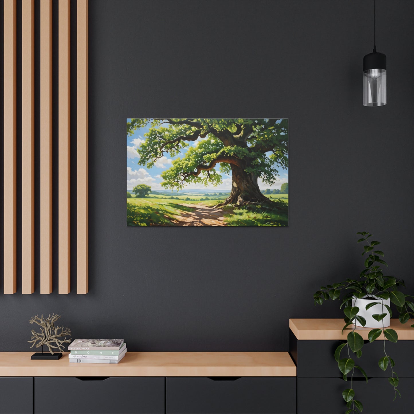 Serene Path: Classic Oil Painting Wall Décor