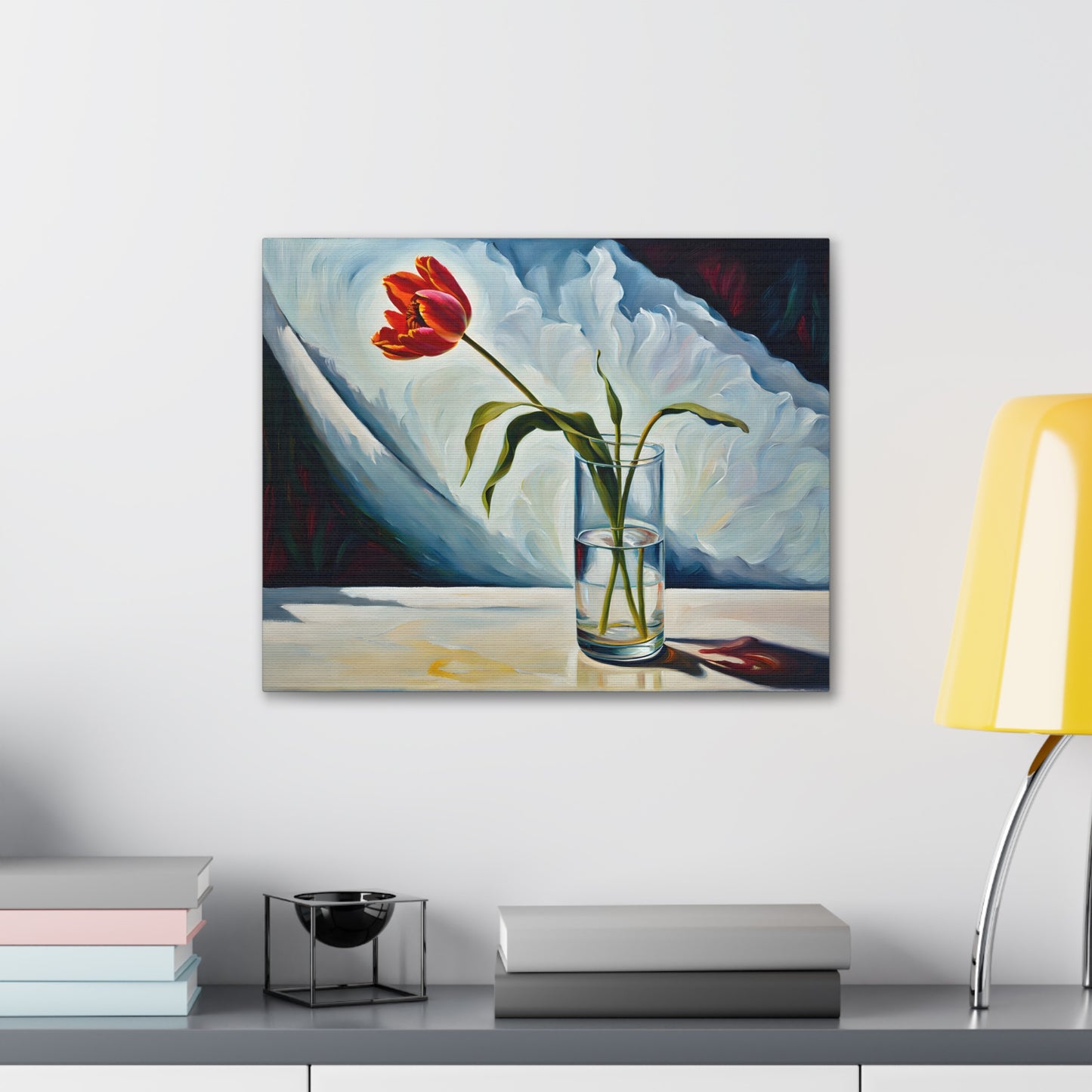 Gauzy Flower: Classic Oil Painting Wall Décor