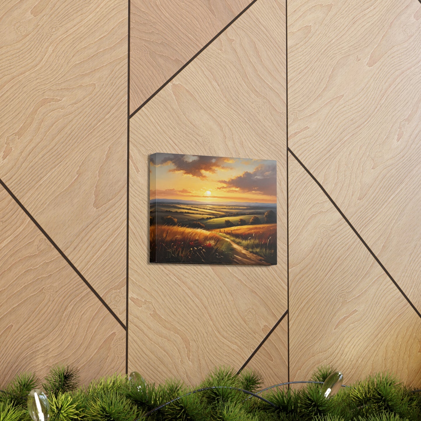 Golden Meadows: Classic Oil Painting Wall Décor