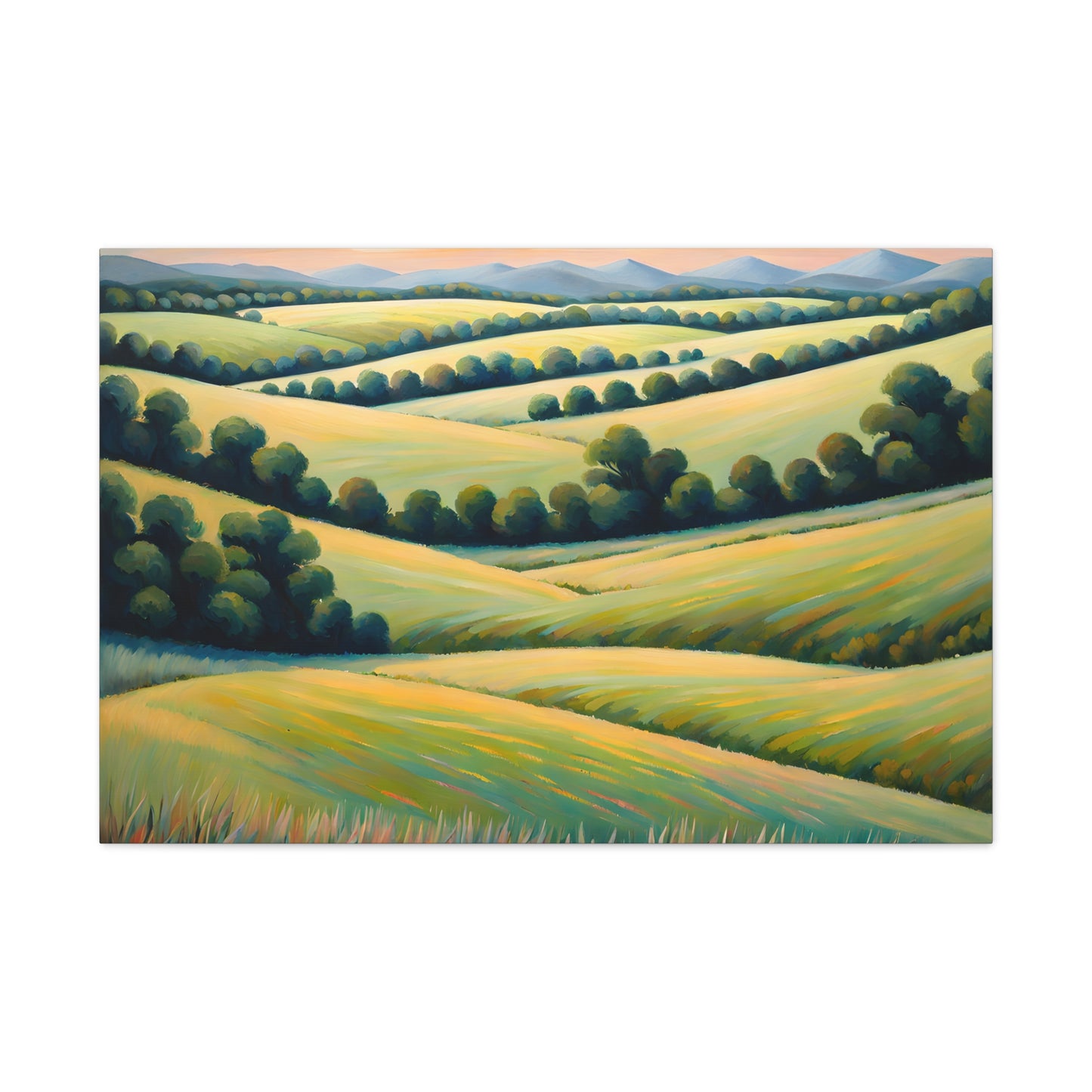 Rolling Hillside: Classic Oil Painting Wall Décor