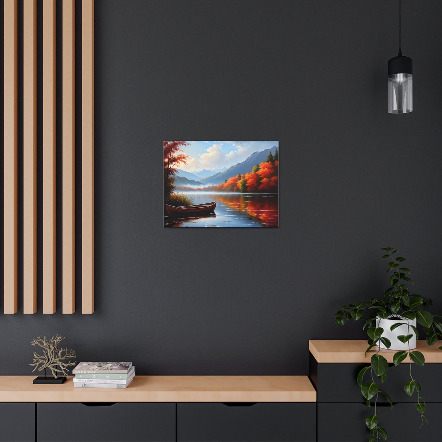 Harbor Reflections: Classic Oil Painting Wall Décor